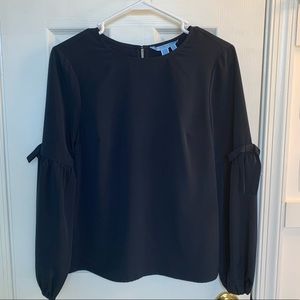 Draper James Navy Blouse